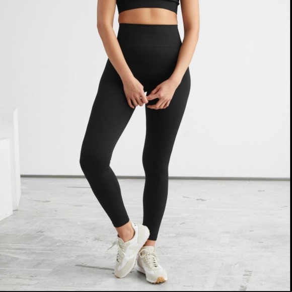 & Other Stories Pants - & Other Stories Black Yoga Legging Tights M
